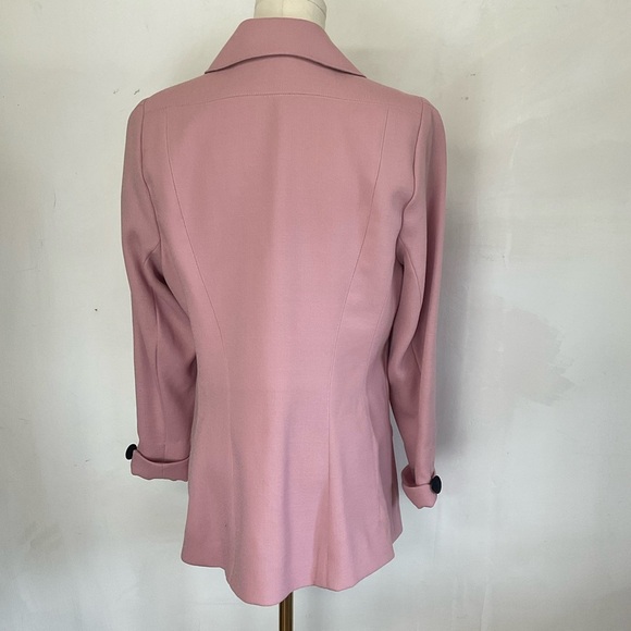 OKW Blazer Pink Wool Luxury Button Down Lightweight Boutique Size Medium - Picture 2 of 12